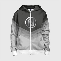 Толстовка на молнии детская EnVyUs Uniform, цвет: 3D-белый