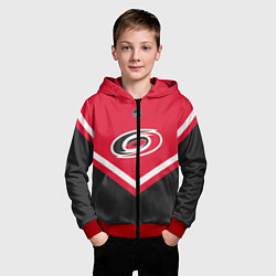 Толстовка на молнии детская NHL: Carolina Hurricanes, цвет: 3D-красный — фото 2