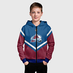 Толстовка на молнии детская NHL: Colorado Avalanche, цвет: 3D-синий — фото 2