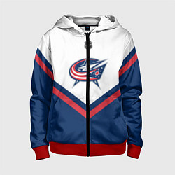 Толстовка на молнии детская NHL: Columbus Blue Jackets, цвет: 3D-красный