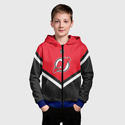 Толстовка на молнии детская NHL: New Jersey Devils, цвет: 3D-синий — фото 2