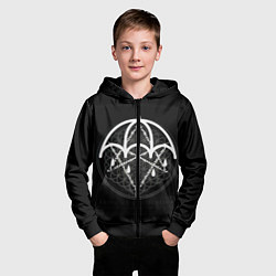 Толстовка на молнии детская BMTH: Rain Symbol, цвет: 3D-черный — фото 2