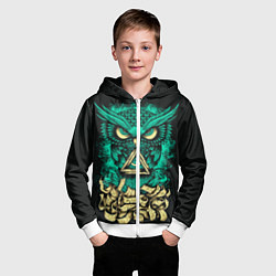 Толстовка на молнии детская Bring Me The Horizon: Owl, цвет: 3D-белый — фото 2