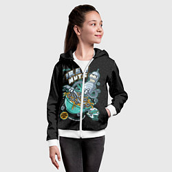 Толстовка на молнии детская Iron Nuts, цвет: 3D-белый — фото 2