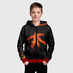Толстовка на молнии детская Fnatic: Black collection, цвет: 3D-красный — фото 2