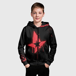 Толстовка на молнии детская Astralis: Black collection, цвет: 3D-черный — фото 2
