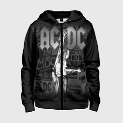 Толстовка на молнии детская AC/DC: Rock You, цвет: 3D-черный