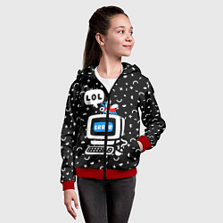 Толстовка на молнии детская Fatal Error, цвет: 3D-красный — фото 2