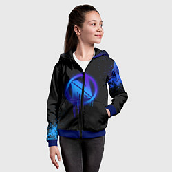 Толстовка на молнии детская EnVyUs: Black collection, цвет: 3D-синий — фото 2