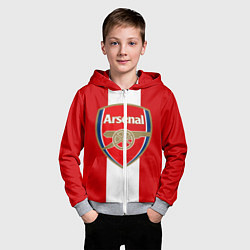 Толстовка на молнии детская Arsenal FC: Red line, цвет: 3D-меланж — фото 2