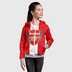 Толстовка на молнии детская Arsenal FC: Red line, цвет: 3D-меланж — фото 2