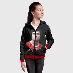 Толстовка на молнии детская Харламов, цвет: 3D-красный — фото 2