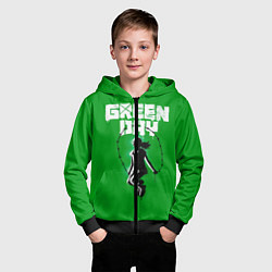 Толстовка на молнии детская Green Day: Girl, цвет: 3D-черный — фото 2