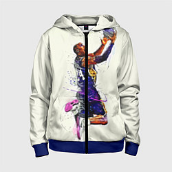 Толстовка на молнии детская Kobe Bryant, цвет: 3D-синий