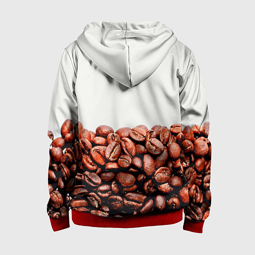 Детская толстовка на молнии Coffee / 3D-Красный – фото 2