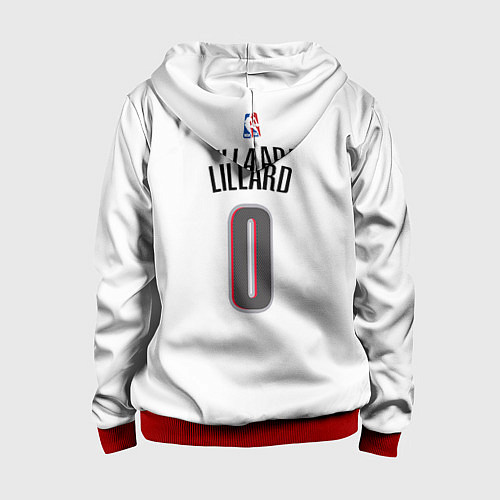 Детская толстовка на молнии Portland Trail Blazers 0 / 3D-Красный – фото 2