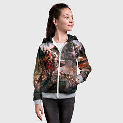 Толстовка на молнии детская Warhammer 40k: Angelos, цвет: 3D-меланж — фото 2