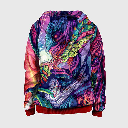 Детская толстовка на молнии Hyper Beast Style / 3D-Красный – фото 2