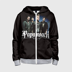 Толстовка на молнии детская Paparoach: Black style, цвет: 3D-меланж