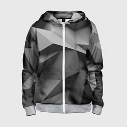 Детская толстовка на молнии Gray abstraction