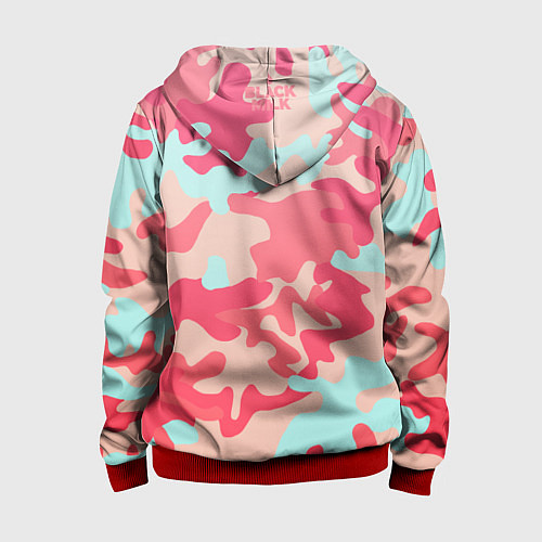 Детская толстовка на молнии Black Milk: pink / 3D-Красный – фото 2