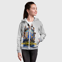 Толстовка на молнии детская Golden State Warriors 9, цвет: 3D-меланж — фото 2