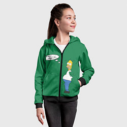 Толстовка на молнии детская Donut: mmm..., цвет: 3D-черный — фото 2