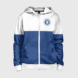 Толстовка на молнии детская Chelsea FC: Light Blue, цвет: 3D-белый