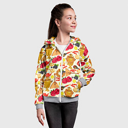 Толстовка на молнии детская Народная кухня, цвет: 3D-меланж — фото 2