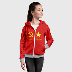 Толстовка на молнии детская СССР и Вьетнам, цвет: 3D-меланж — фото 2
