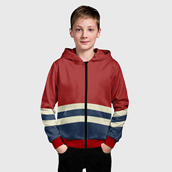 Толстовка на молнии детская Волны в море, цвет: 3D-красный — фото 2