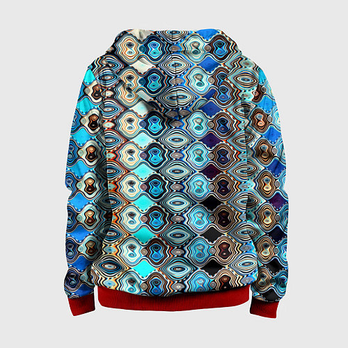 Детская толстовка на молнии Psychedelic mosaica / 3D-Красный – фото 2