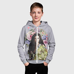 Толстовка на молнии детская Lorde Floral, цвет: 3D-меланж — фото 2