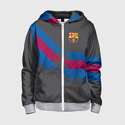 Толстовка на молнии детская Barcelona FC: Dark style, цвет: 3D-меланж
