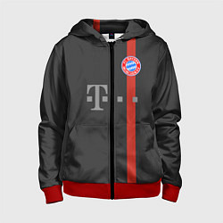 Толстовка на молнии детская Bayern FC: Black 2018, цвет: 3D-красный