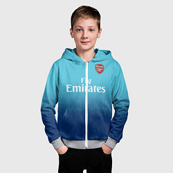 Толстовка на молнии детская Arsenal FC: Blue Away 17/18, цвет: 3D-меланж — фото 2