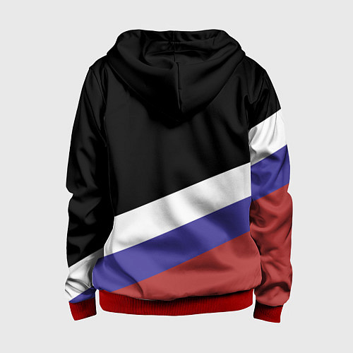 Детская толстовка на молнии Fight Russia / 3D-Красный – фото 2