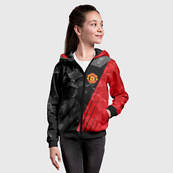 Толстовка на молнии детская FC Manchester United: Abstract, цвет: 3D-черный — фото 2