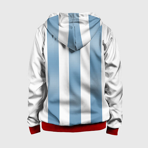 Детская толстовка на молнии Сборная Аргентины: ЧМ-2018 / 3D-Красный – фото 2