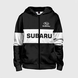 Толстовка на молнии детская Subaru: Black Sport, цвет: 3D-черный