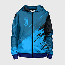 Толстовка на молнии детская FC Juventus: Blue Original, цвет: 3D-синий