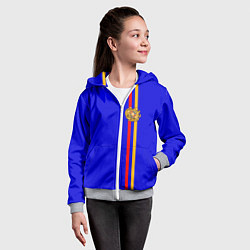 Толстовка на молнии детская Армения, цвет: 3D-меланж — фото 2