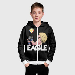 Толстовка на молнии детская Eagle Khabib, цвет: 3D-белый — фото 2
