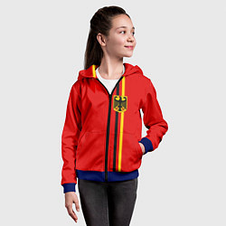 Толстовка на молнии детская Германия, цвет: 3D-синий — фото 2