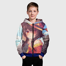 Толстовка на молнии детская KonoSuba, цвет: 3D-синий — фото 2