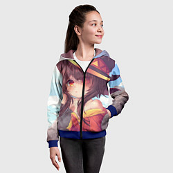 Толстовка на молнии детская KonoSuba, цвет: 3D-синий — фото 2