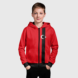Толстовка на молнии детская Турция, цвет: 3D-черный — фото 2