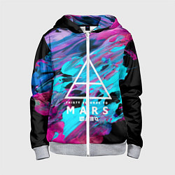 Толстовка на молнии детская 30 STM: Neon Colours, цвет: 3D-меланж