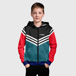 Толстовка на молнии детская Firm 90s: Arrows Style, цвет: 3D-синий — фото 2