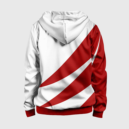 Детская толстовка на молнии Игра в сердца / 3D-Красный – фото 2